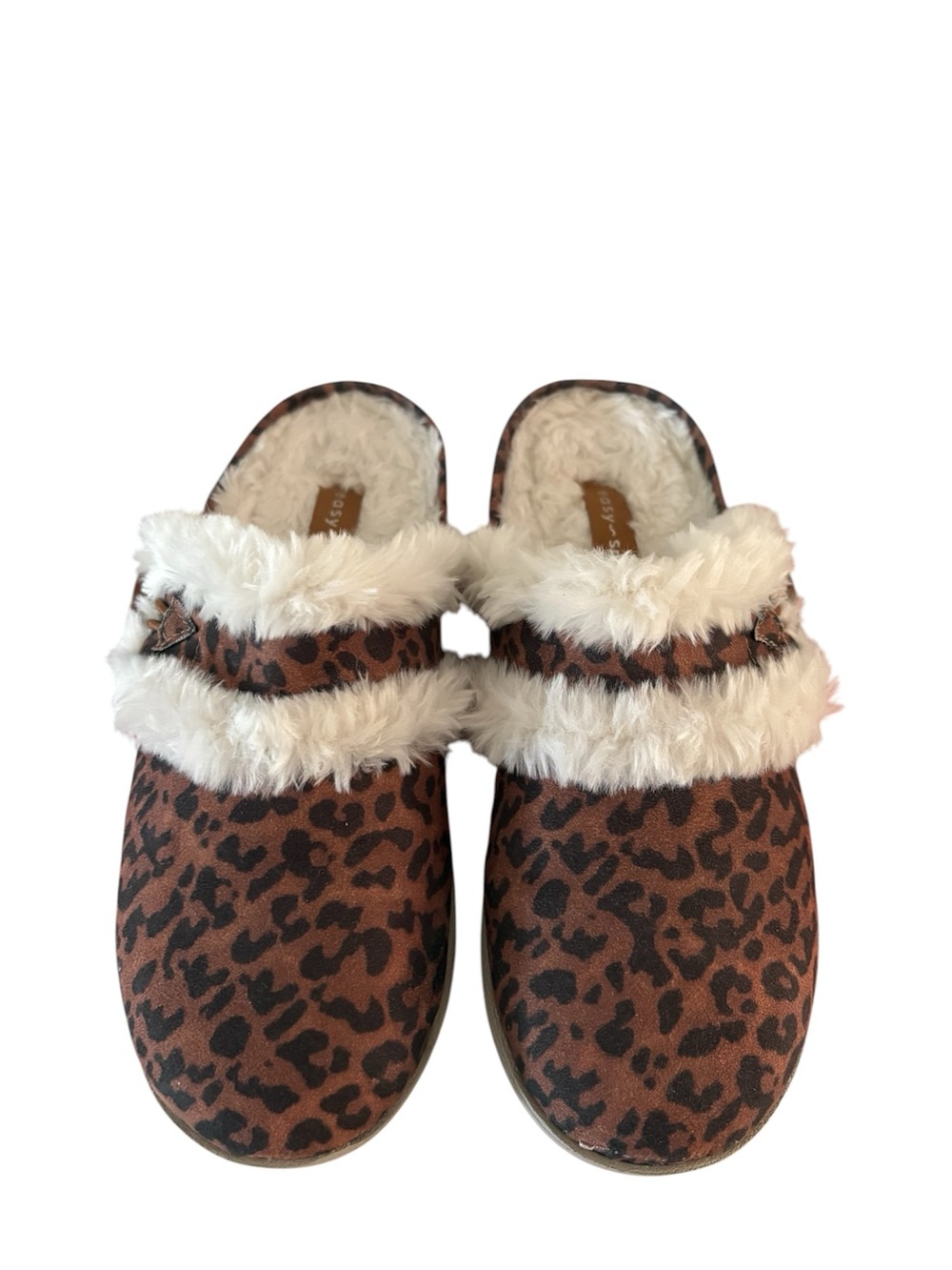 Easy Spirit Slippers Leopard Print Faux Fur Lining - Picture 2 of 8